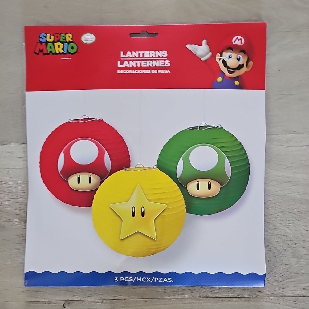 Nintendo Party Lanterns - Red, Yellow, Green